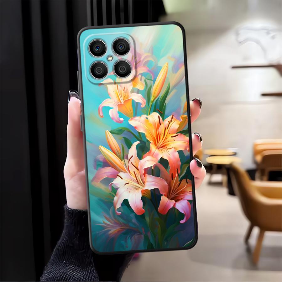 Чехол для телефона Funda для Honor 200 400 Lite X7 X5b X9a 70 8X X8 X6 Magic5Lite 90 Простой цветок