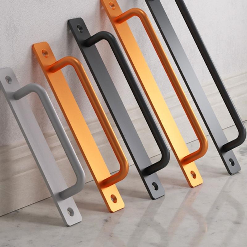 Pack of 2 Practical Sliding Door Handles Hole Center Aluminum Alloy with Mounting Screws for Indoor Outdoor Use