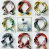 53*53cm Square Silk Scarf Women's Fashion Printed Small Neck Scarf Office Women's Hair Belt Folar Handkerchief Women's Handkerchief Scarf