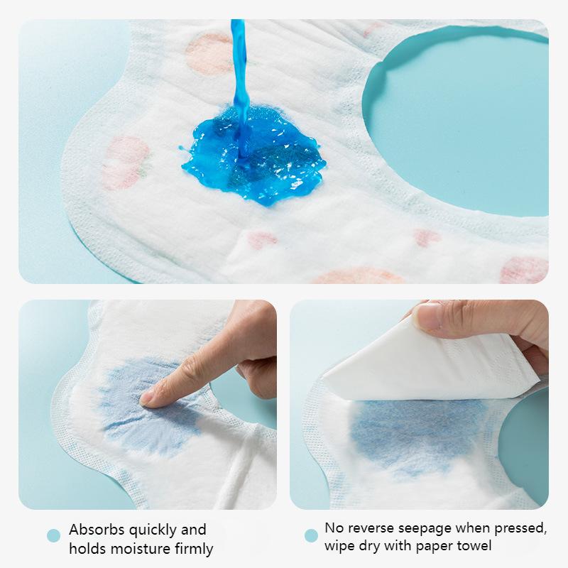 Одноразовые нагрудники для младенцев, вращающиеся на 360°, мягкие детские слюнявчики, водонепроницаемые и маслостойкие, дорожные бумажные нагрудники для младенцев, мальчиков и девочек