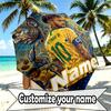 Custom Name Personalized Neymar Jr Print Umbrella, Auto Open Close, 8‑Rib Sturdy Frame, Commute Camping Hiking Use, Birthday Gift