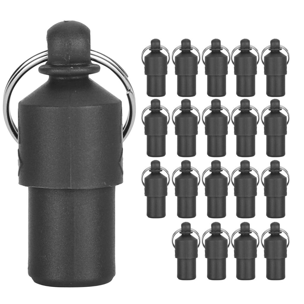 20pcs AntiLost Pet Dog Cat ID Name Address Label Storage Barrel Tube Collar Pendant(Red )