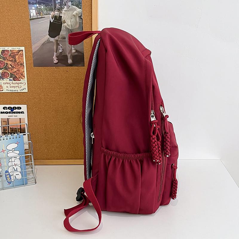 Сплошной цвет, студенческий рюкзак большой емкости, школьный рюкзак для младших и старших классов, женская школьная сумка