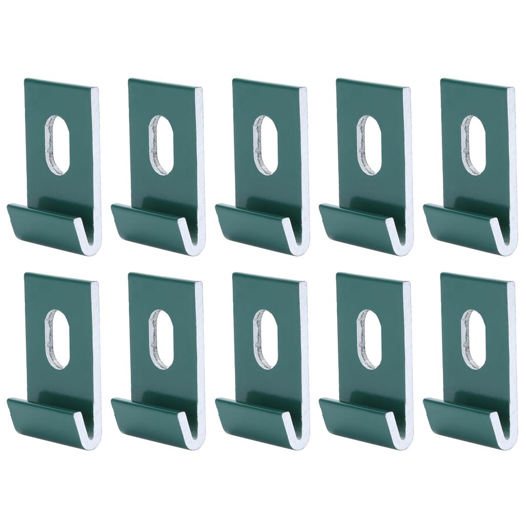10Pcs Base Clips Hook Fixings Attaches Aluminium Greenhouses Fixture SetGreen