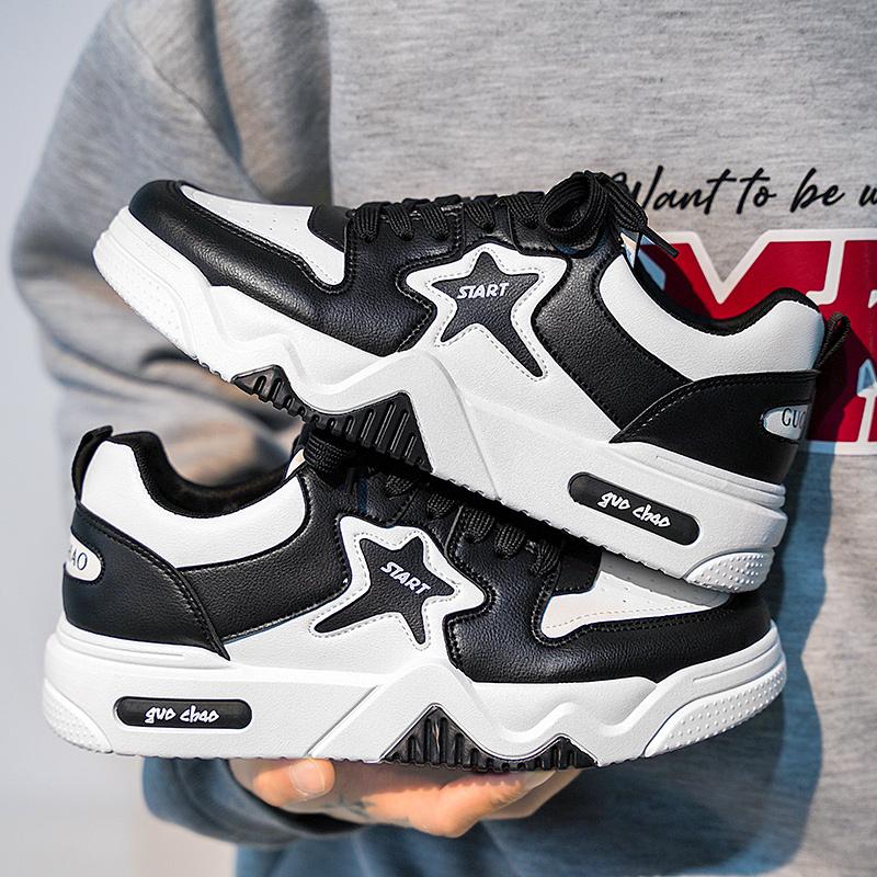 Men's Fashion Casual Low Top Skateboarding Shoes Boys Comfortable Sneakers Male Students Trending Soft Sole Classic Breathable Gym Non-slip