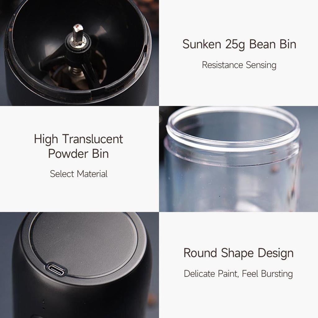 Xiaomi KLT портативная кофемолка электрическая USB перезаряжаемая домашняя уличная профессия регулируемая помол кофе в зернах для кухни