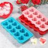 3D Love Heart Ice Tray Silicone Cupcake Mold New Ice Making Tools Kitchen Gadgets