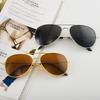 New 3026 Color Film Large Frame Toad Sunglasses Men's and Women's Metal Sunglasses Sunglasses