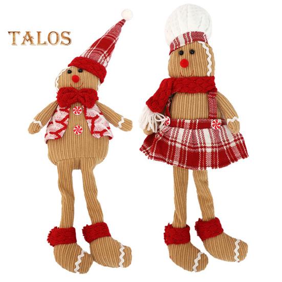 Пряничный человечек, кукла с длинными ногами, рождественская мягкая плюшевая игрушка, милая кухонная пряничная фигурка для мужчин и женщин, украшение на рождественскую елку