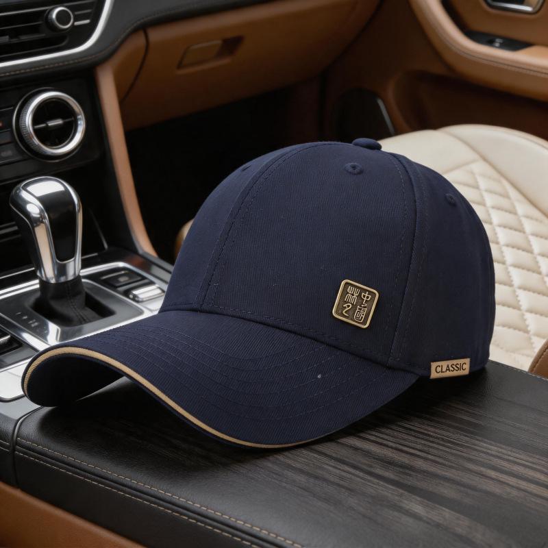 Baseball hat men's and women's four seasons new hard top modified face baseball cap versatile curved brim sun protection cap