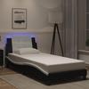 VidaXL Bed Frames with LED Lights, Upholstered Bed, Single Bed, Indoor Bedroom Adult Bed, Modern, Black 3214094