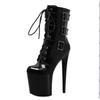 20cm Sexy Women Boots Striptease Shoes Platform Model Pole Dance High Heels Nightclub Shoes Plus Size Shoes