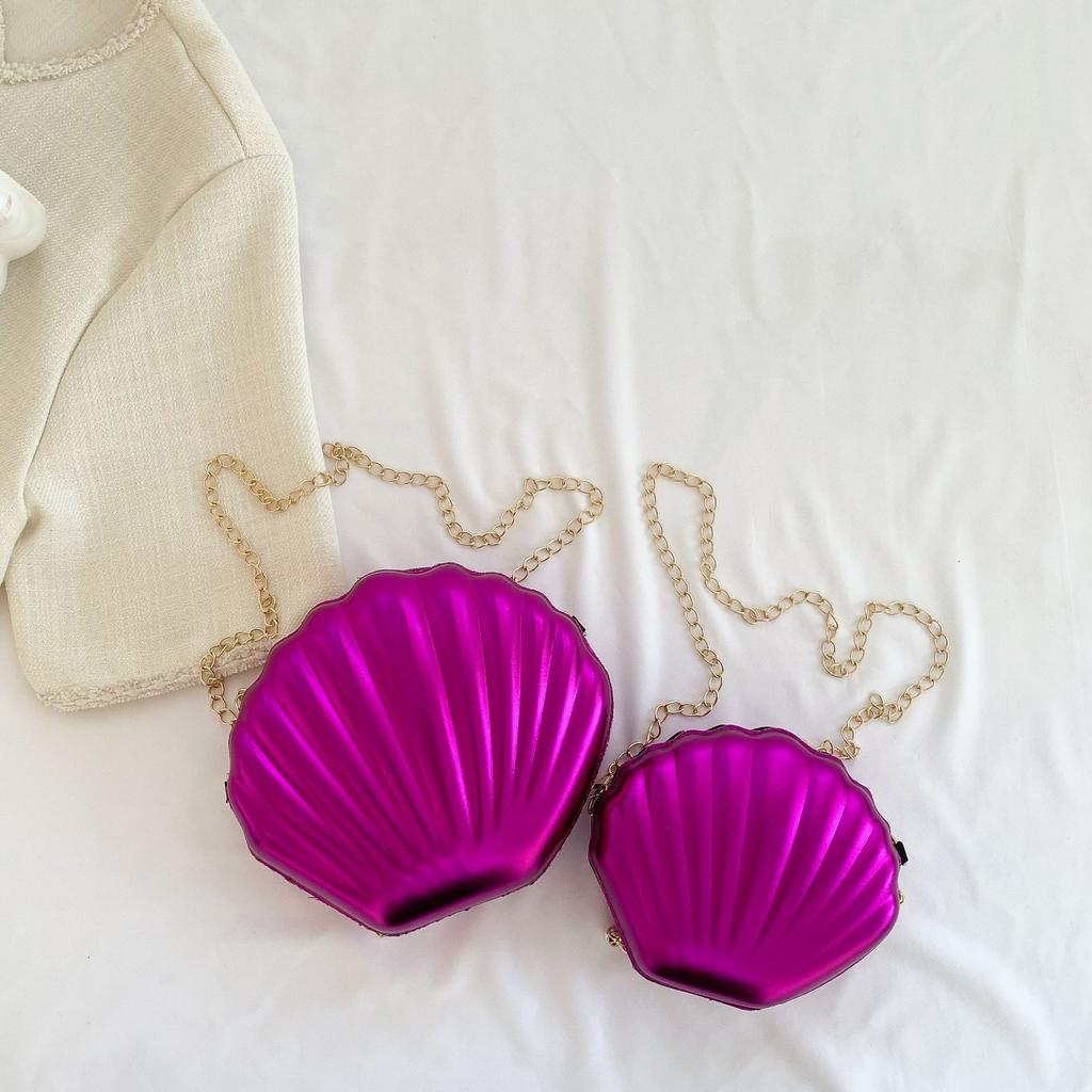 2025 New Spring Trend Chain Shoulder Messenger Bag Women's Foreign Style Striped Shell Bag Simple Casual Bag Women