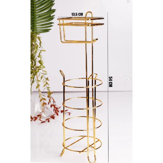 Черная круглая подставка Резервный многоцелевой держатель бумаги для туалета - черный круглый