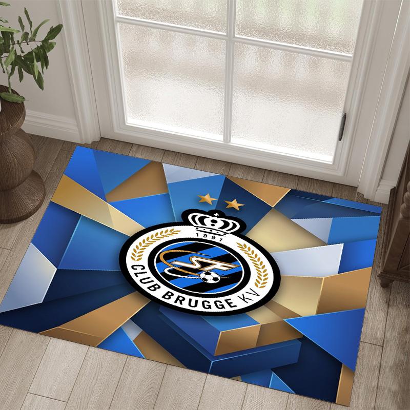 Club Brugge FC Design Crystal Velvet Carpet Cozy Non?Slip Printed Rug For Bedroom Living Room Entrance