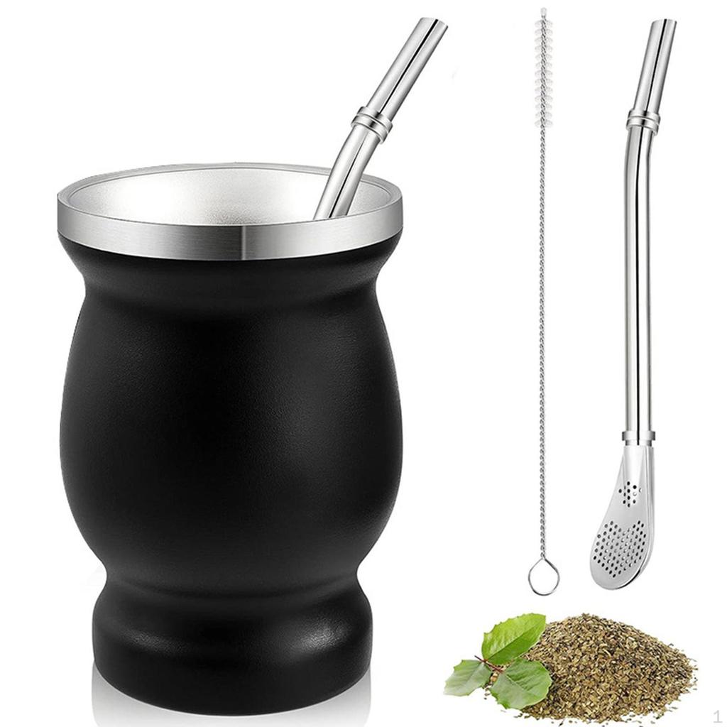 Yerba Mate Gourd Set 230ml Traditional Tea Cup for Dormitory Home Office