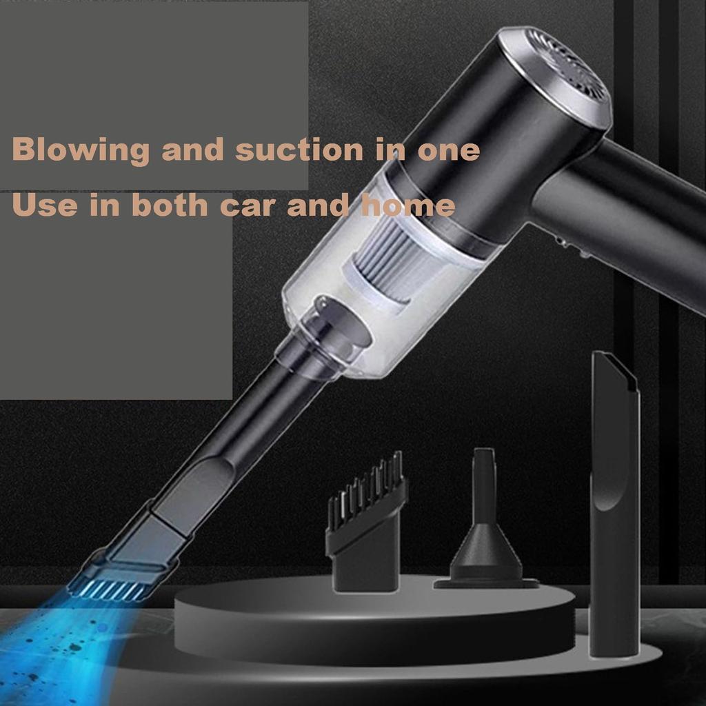 1Pcs Cordless Vacuum Cleaner for Home and Car, 120 Watt Powerful Suction Cordless Handheld Car Vacuum Cleaner, Black