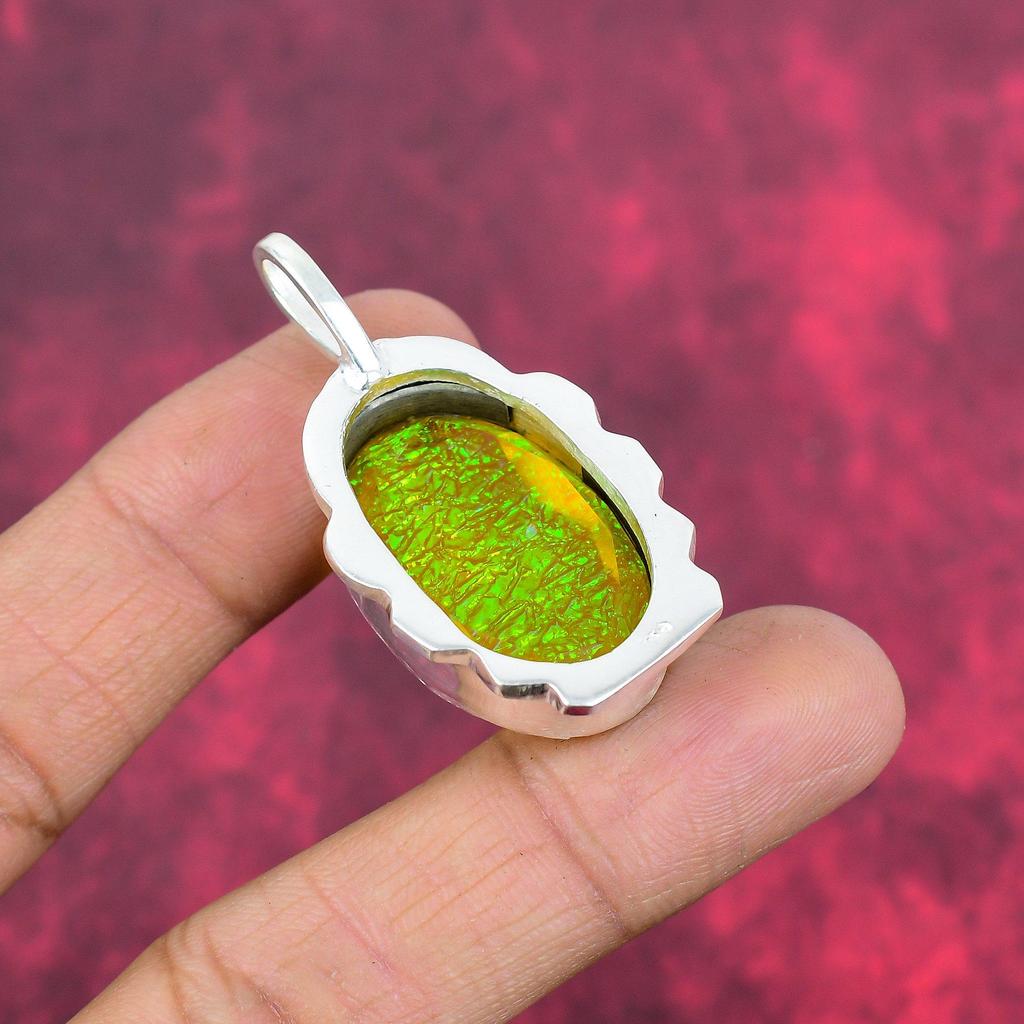 Подвеска из желтого австралийского опала из стерлингового серебра 925 пробы, подвеска из драгоценного камня ручной работы, подарки для жены, абсолютно новая подвеска