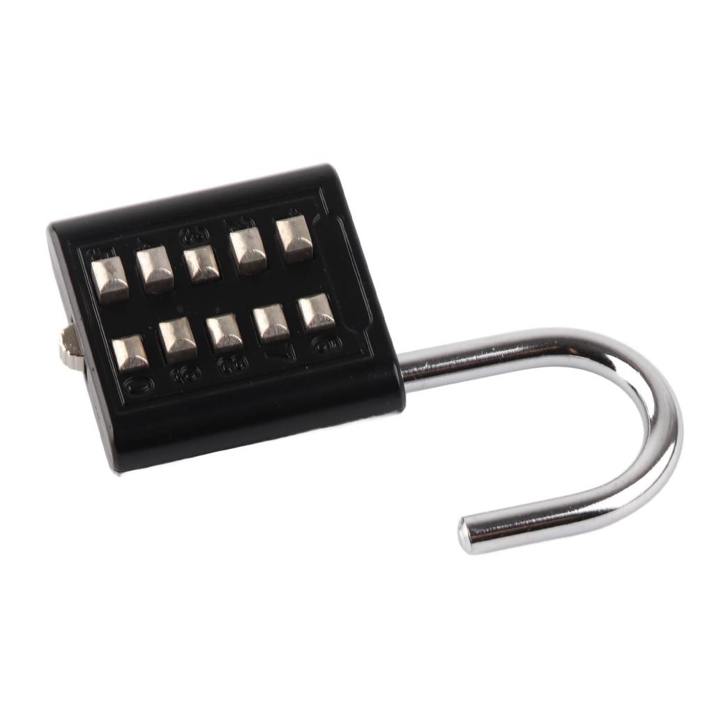 Security Padlock 10 Digits Push Button Combination Outdoor Waterproof Padlock for Gym Cabinet Gate