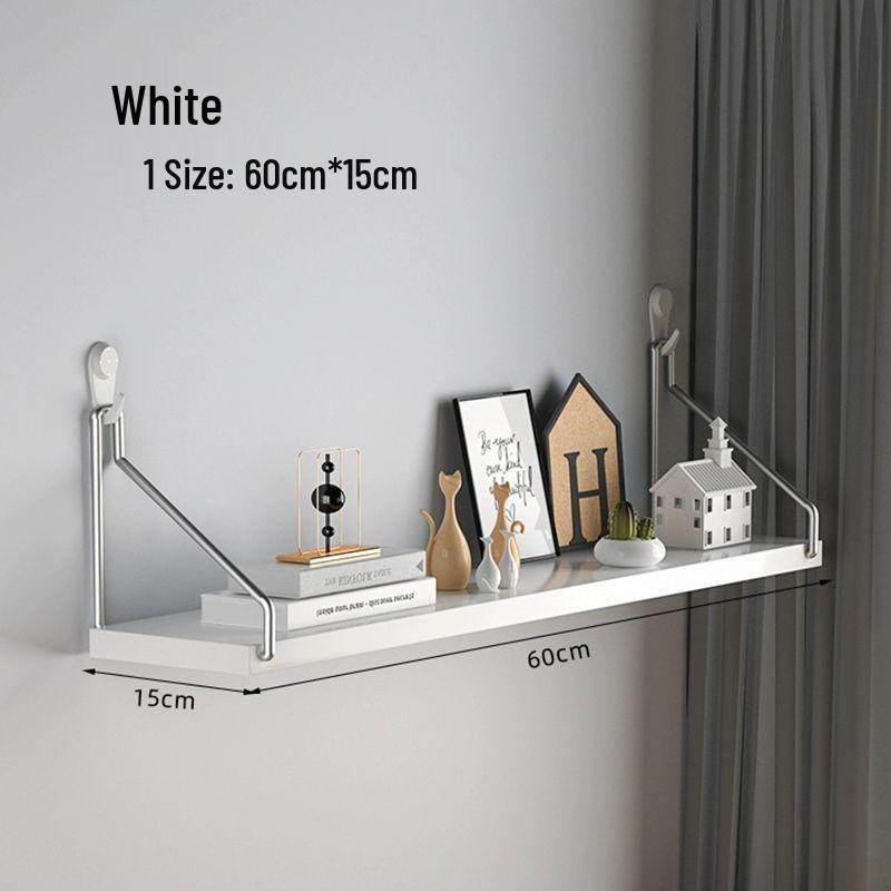 Настенная железная полка для хранения без сверления для декора ТВ, гостиной или спальни.
