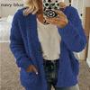 Women's Soft Cotton Cardigan Sweater Winter Fashion Casual Loose Long Sleeve Button Coat Large Size 5XL Top Solid Color