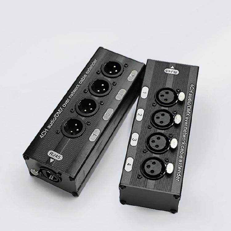 Надежный 4-канальный XLR-удлинитель с использованием экранированного сетевого кабеля для стабильной работы