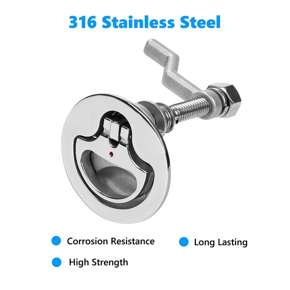 With Back Plate and Screw Boat Hatch Latches 316 Stainless Steel Boat Deck Hardware