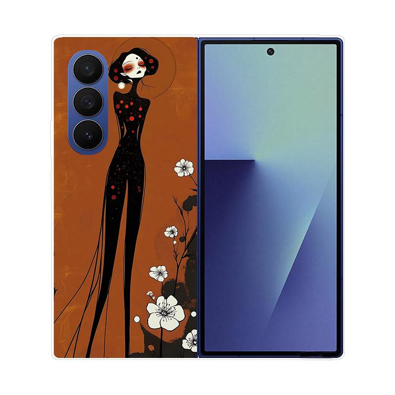Прозрачный складной чехол для телефона Samsung Galaxy Z Fold 6 7 Прозрачная ударопрочная жесткая крышка из ПК для Samsung Z Fold7 Fold6 Чехол Capa