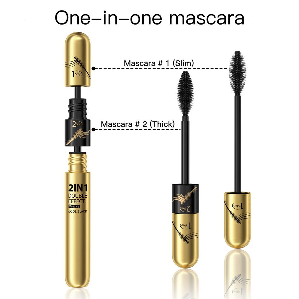 Naturally Long, Sweat-resistant and Smudge-free Mascara, Thick and Curling Double-effect Mascara