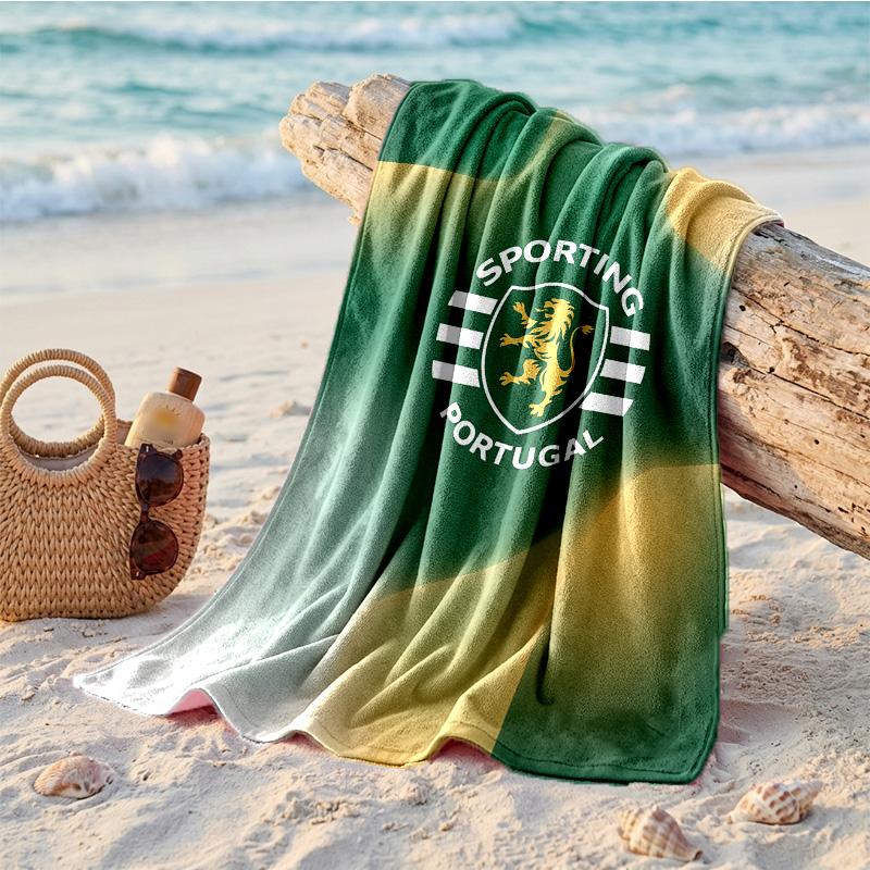 Sporting CP FC Печать Микрофибра Пляжное Полотенце Быстросохнущее Впитывающее Большое Полотенце Для Пляжа Плавания Путешествий