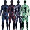 3mm Camouflage Two-Piece Wetsuit with Hood for Diving, Spearfishing, Freediving, and Snorkeling