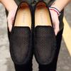 Summer Hollow Out Penny Loafers Men Casual Shoes Suede Leather Slip On Flats Driving Footwear Man Moccasins Shoes For Men 2024