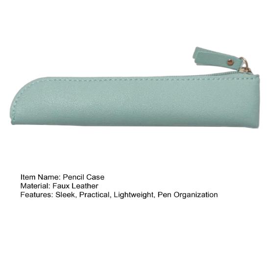 Пенал тонкий искусственная кожа пенал небольшой мешок для хранения ручек канцелярский органайзер для ручек и линеек