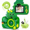 Детская камера с записью 1080P HD и дюймовым IPS, 32G игрушечной TF-картой, двойным силиконовым защитным чехлом, подходит для мальчиков и возрастов, инструкция по эксплуатации, зеленый