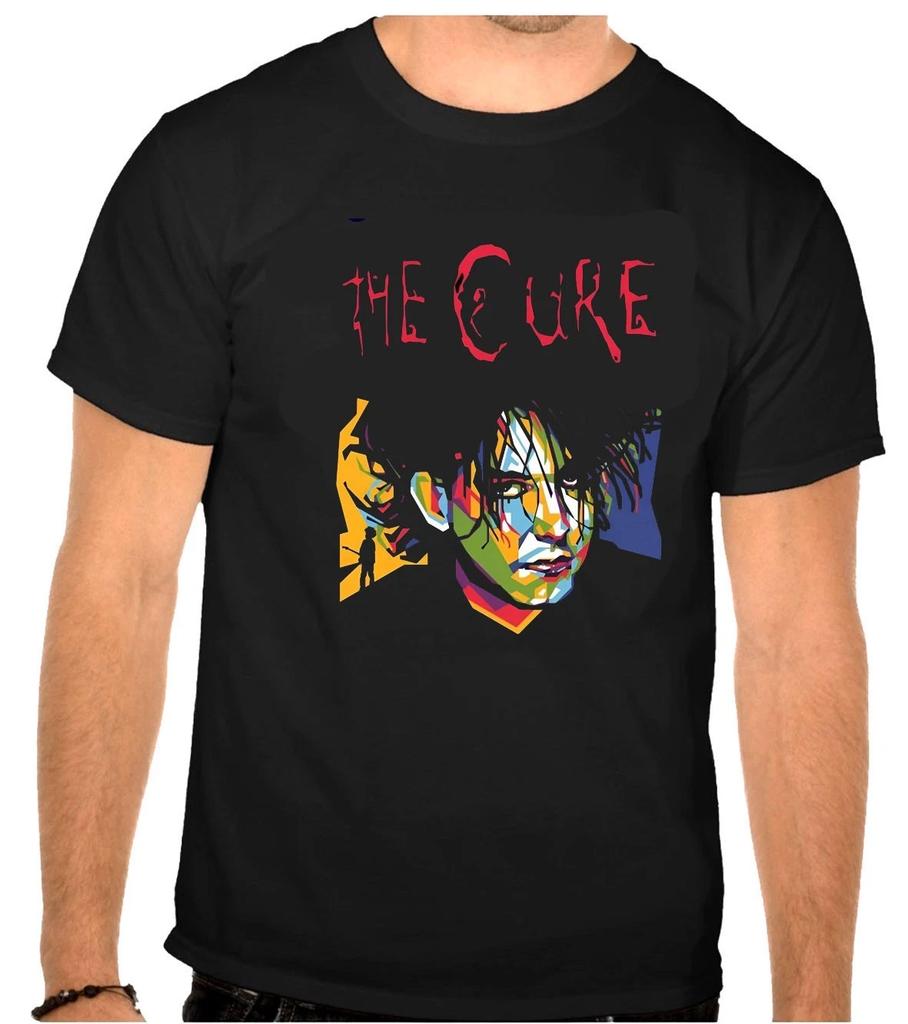 The Cure Логотип рок-группы Черная футболка -1246-