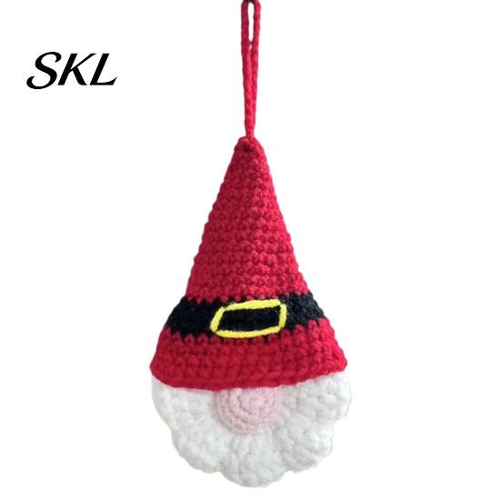 Festive Winter Room Ornaments Hand Crochet Christmas Gnome Ornaments, Knitted Faceless Hanging Decorations, Reusable Holiday Door Handles Yarn