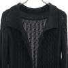 Yohji Yamamoto Хлопковый вязаный кардиган с длинным рукавом 2 черный Без пуговиц Женский Б/У