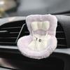Плюшевое кукольное автокресло с зажимом для вентиляционного отверстия, настольная подставка, мягкая пушистая подушка, ремни безопасности, симпатичное украшение для автомобиля для коллекционеров и поклонников