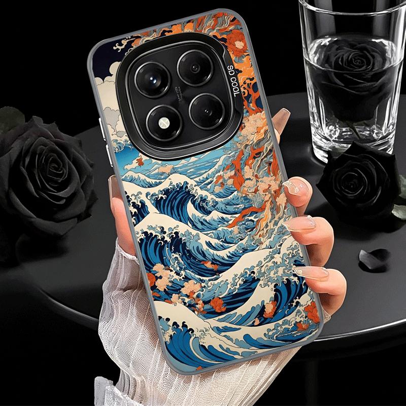 Японская волна Канагава Серфинг Мягкий чехол для телефона для Xiaomi Redmi Note 13 14 15 Pro Plus 12S 12 11S 11 11T 10S 10 Ударопрочный чехол