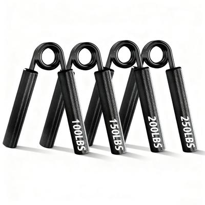 Hayexiha Набор для тренировки силы хвата рук 250 Металлический инструмент для укрепления хвата рук для начинающих и профессионалов Рукоятки, 4 шт. (100, 150, 200, фунтов) -