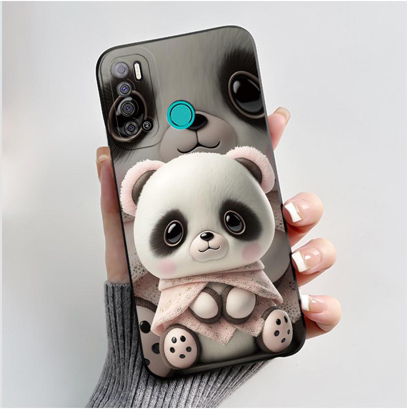 Для Tecno Pouvoir 4 Pouvoir 4 Pro LC7 LC8 Чехол Роскошный Милый Кролик с Сердечками Смешной Чехол для Телефона Черный Силиконовый Защитный Задний Чехол
