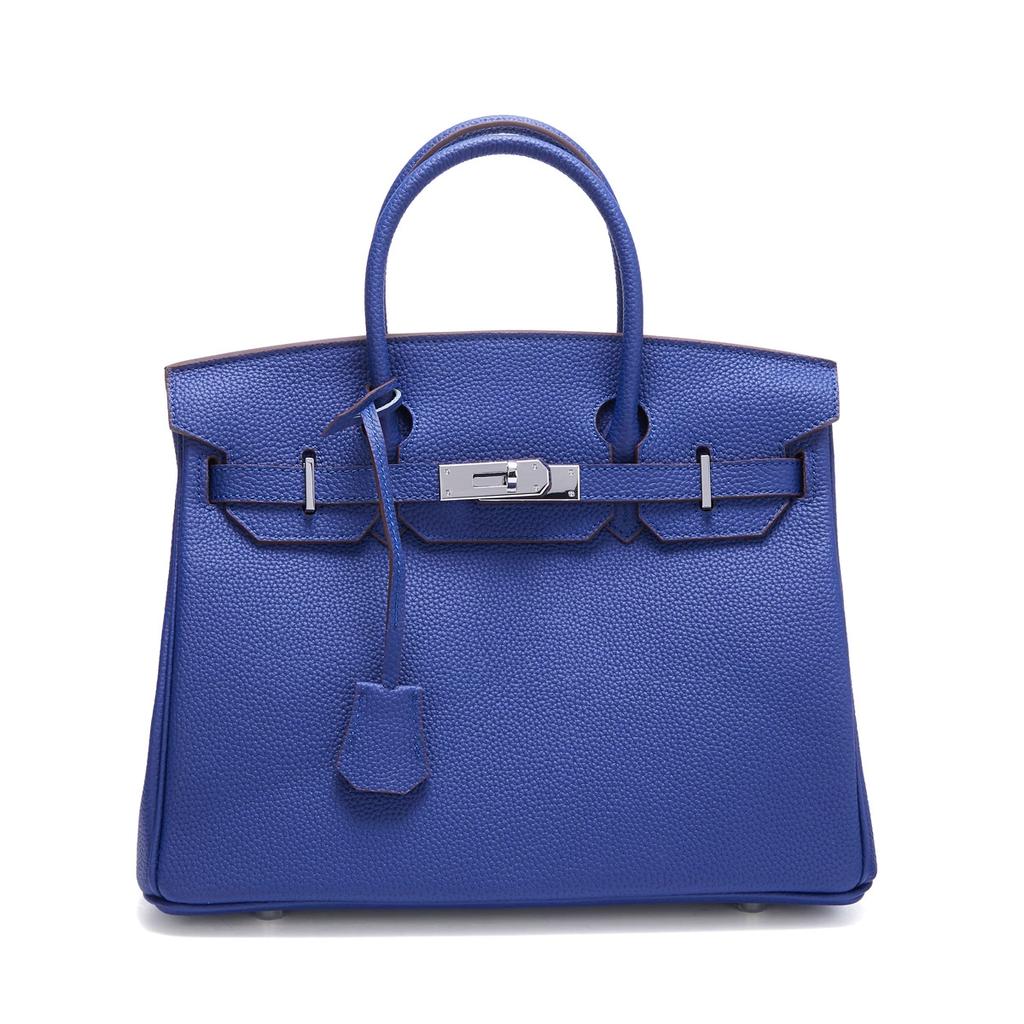 Новая серебряная пряжка металлическая платиновая сумка из натуральной кожи большая вместительная ручная женская сумка с узором личи верхний слой коровьей кожи сумка через плечо