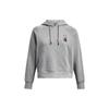 Under Armour Толстовка с капюшоном для женщин-тяжеловесов Terry Cartoon Letter Logo Print, серая 1379834-011