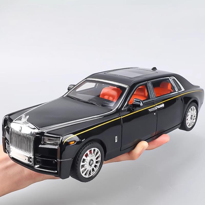 1:18 Rolls Royce Phantom Large Flagship Luxury Car Alloy Diecast Metal Model Vehicle Sound & Light Children's Toy Car Gifts Boys