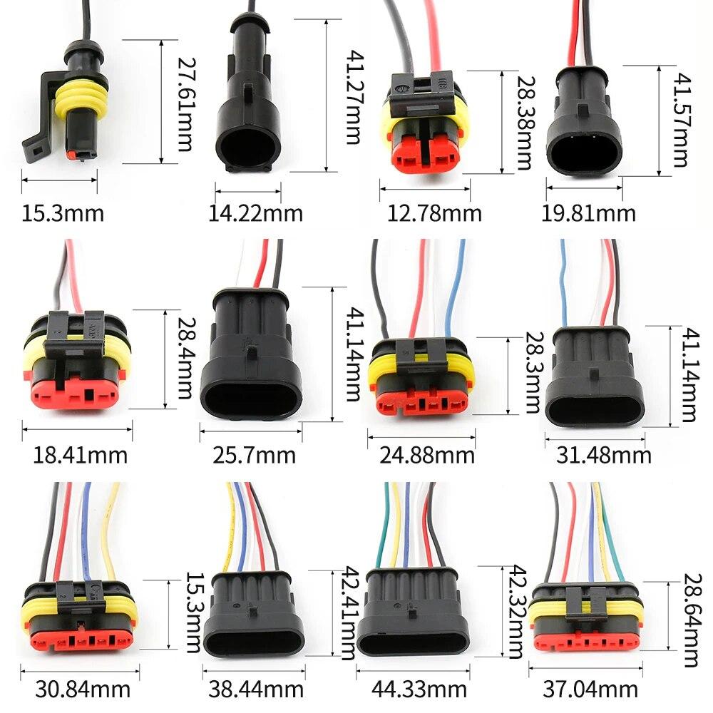 1/2/3/4/5/6-контактный женский мужской автомобильный герметичный водонепроницаемый электрический провод автомобильный разъем автомобильная вилка