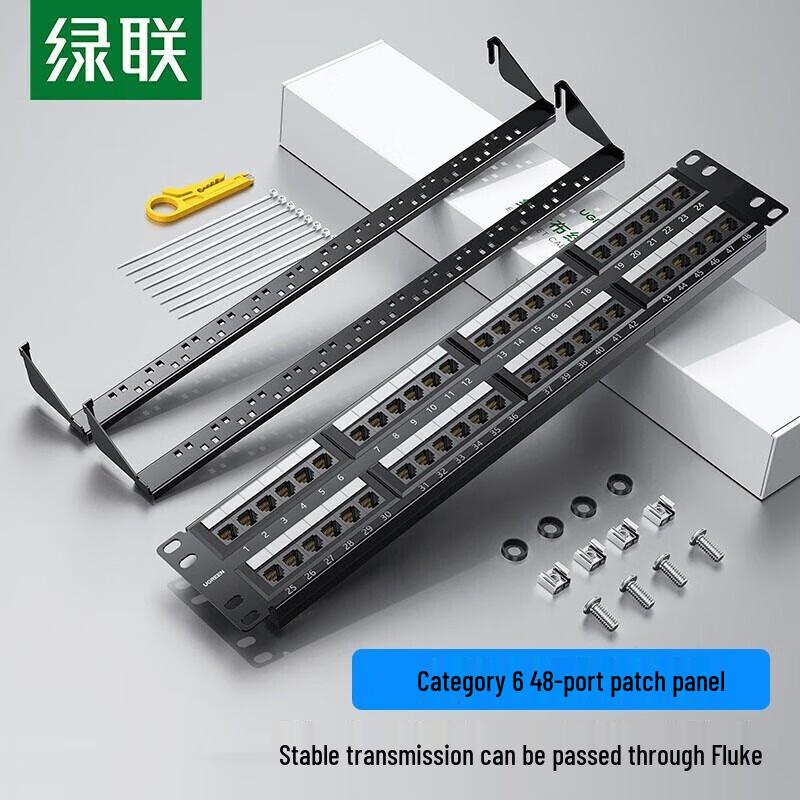 UGREEN 48-Port CAT6 1U Rackmount Patch Panel