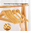Natural Maple Wood Non-Slip Clothing Hangers - 10 Pack