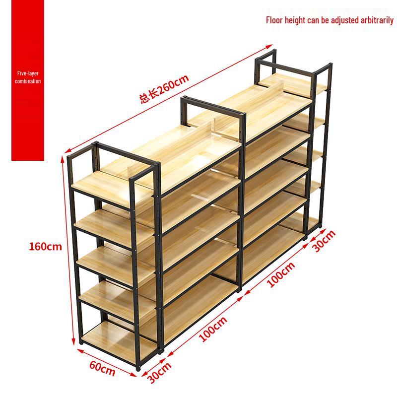 Multilayer Double-Sided Display Rack for Snacks, Drinks & Stationery