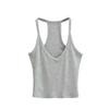 Deep V Neck Skinny Camisole Tank Vest Top Women All-match Y2K Slim Fitted Tops  Summer