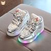 Whidfstle RE Children LED Sneakers Luminous Shoes Boys Girls Sport Running Baby Flashing Lights Fashion